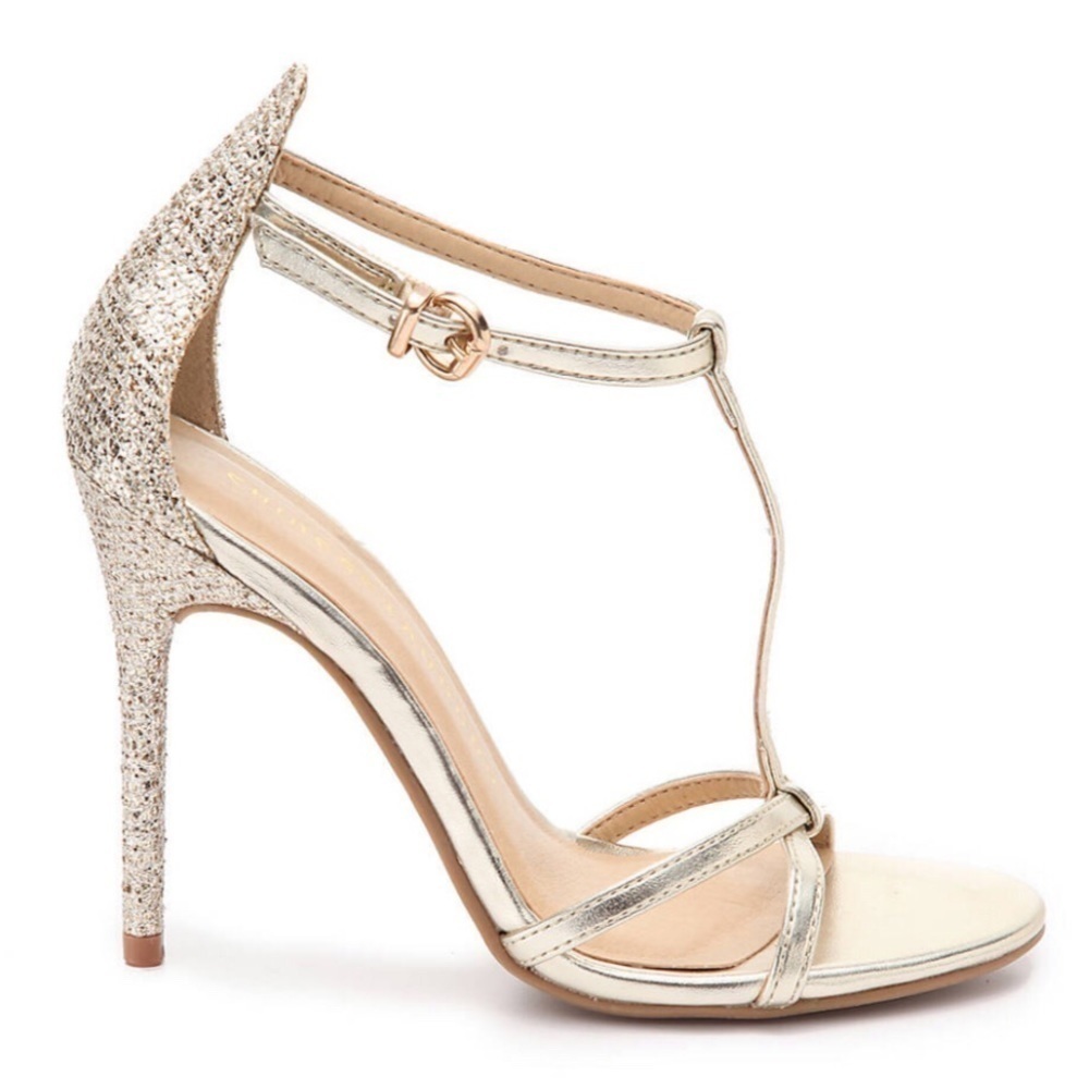 Chinese Laundry Live Show Gold Glitter Sandal 10